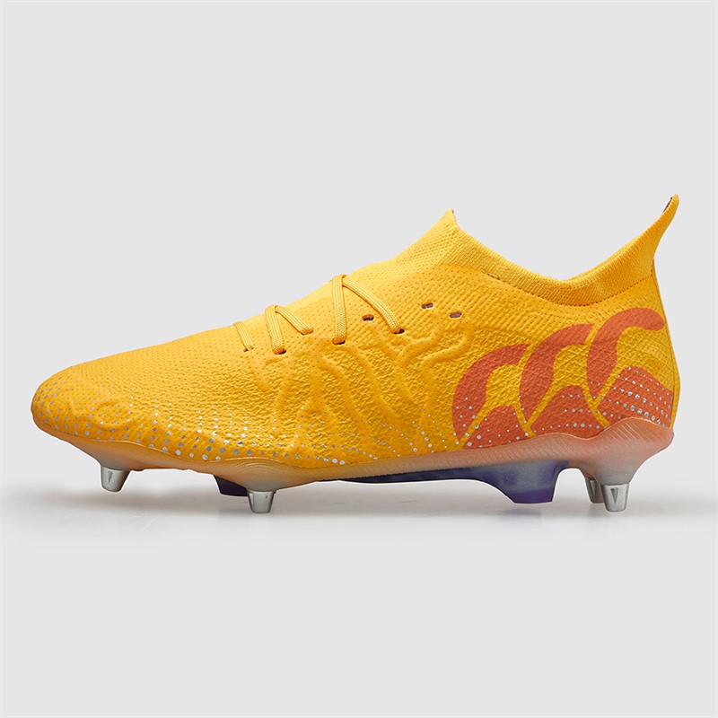 Canterbury Mens Speed Infinite Elite SG Soft Ground Rugby Boots Yellow/Orange