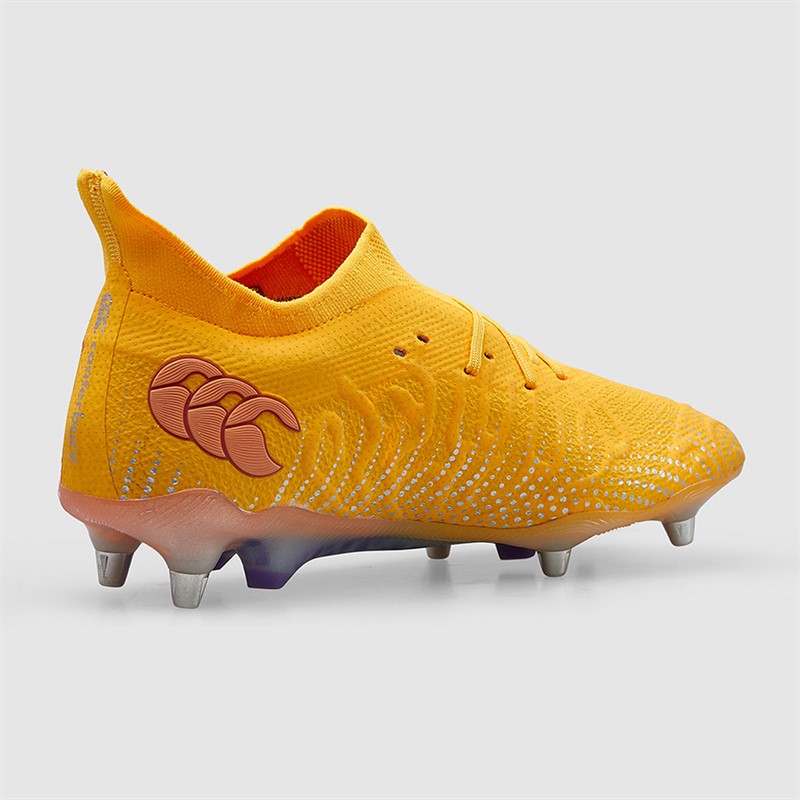 Canterbury Mens Speed Infinite Elite SG Soft Ground Rugby Boots Yellow/Orange