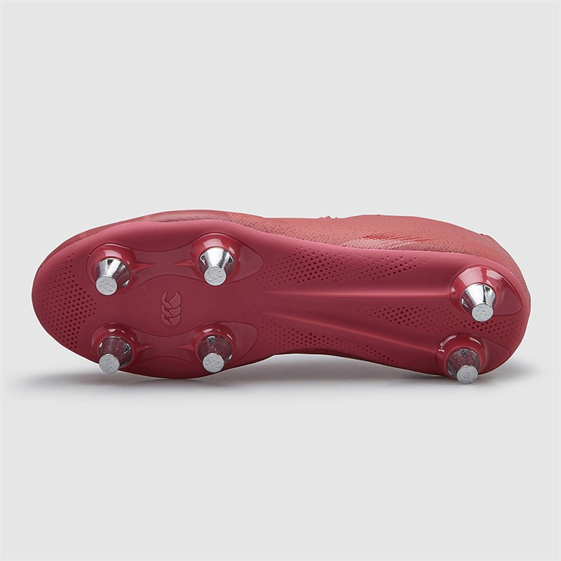 Canterbury Junior Stampede Groundbreak Team SG Soft Ground Rugby Boots Purple/Orange