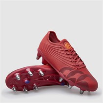 Canterbury Mens Stampede GRNDBRK Pro SG Soft Ground Rugby Boots Purple/Orange