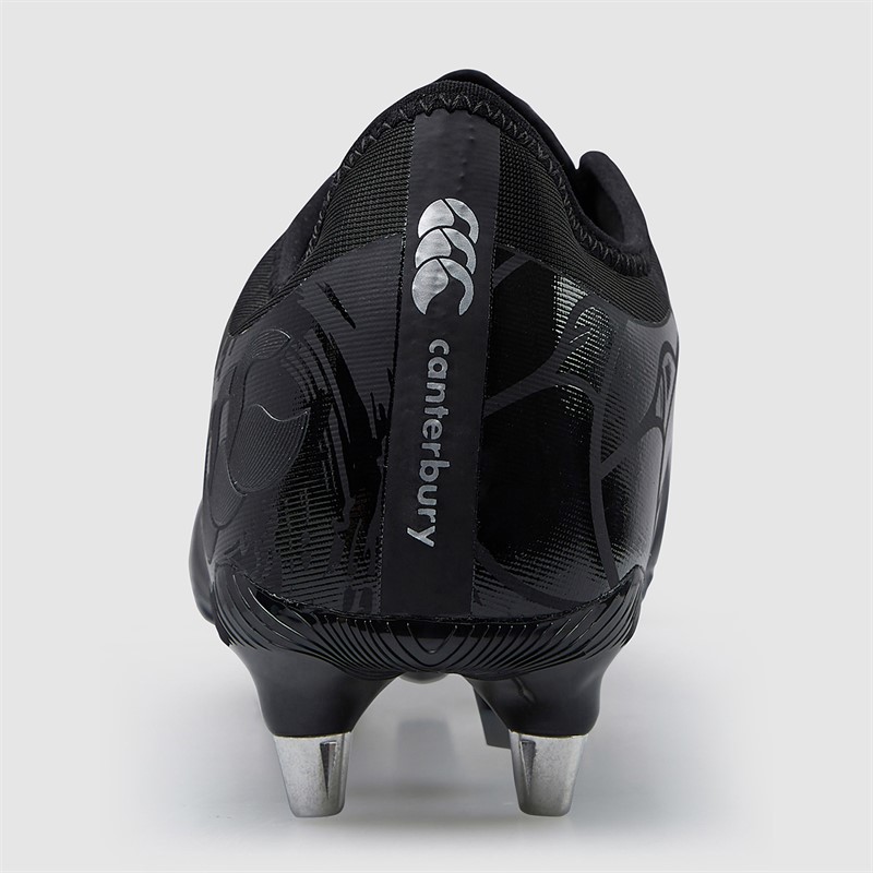 Canterbury Mens Phoenix Genesis Pro SG Soft Ground Rugby Boots Black/Silver