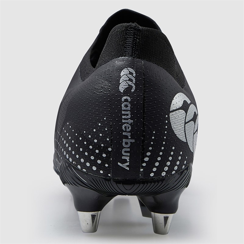 Canterbury Mens Speed Infinite Pro SG Soft Ground Rugby Boots Black/Silver