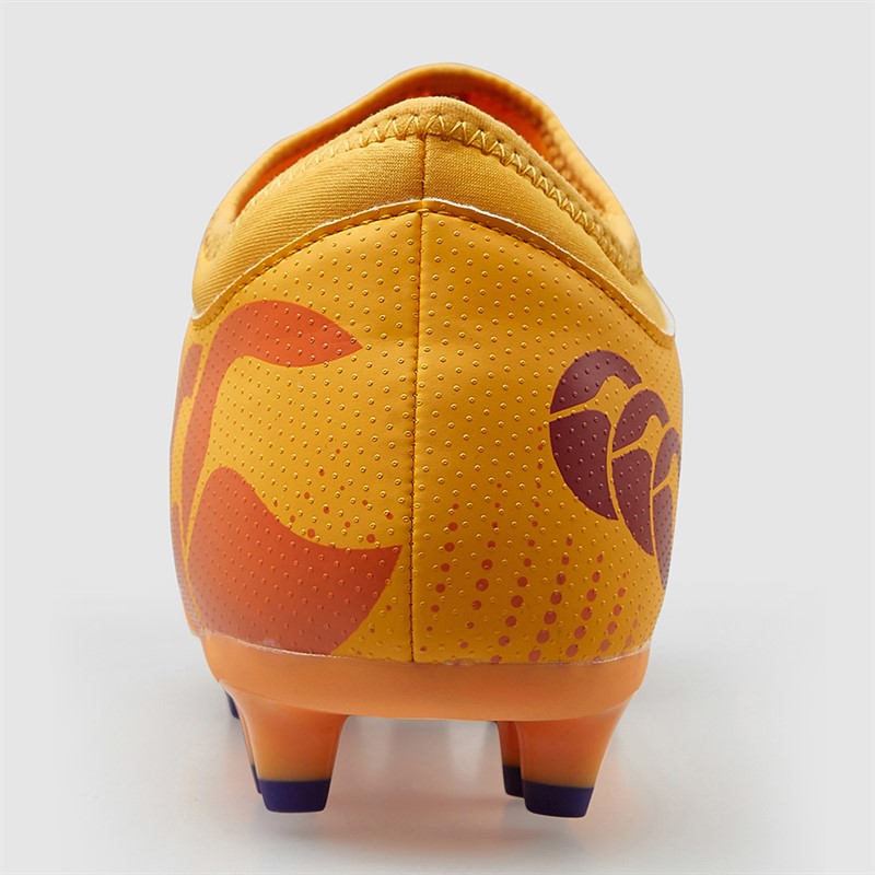Canterbury Mens Speed Infinite Team FG Firm Ground Rugby Boots Yellow/Orange