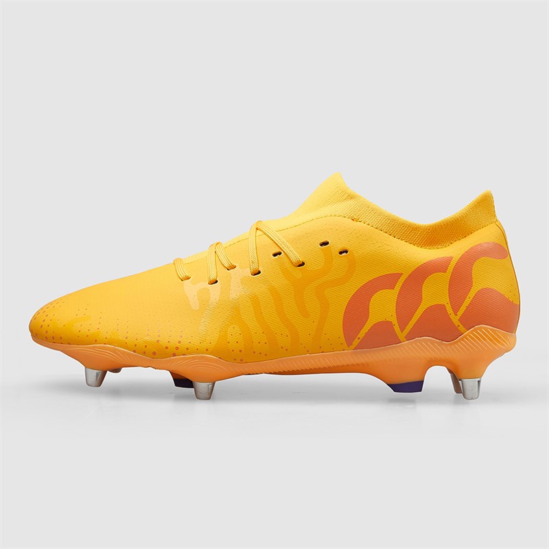 Canterbury Mens Speed Infinite Pro SG Soft Ground Rugby Boots Yellow/Orange