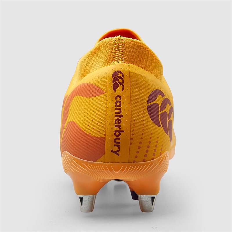 Canterbury Mens Speed Infinite Pro SG Soft Ground Rugby Boots Yellow/Orange