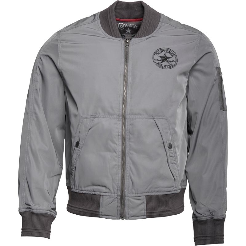 Buy Converse Mens Core Bomber Jacket Castlerock Converse Mens Core Bomber Jacket Castlerock