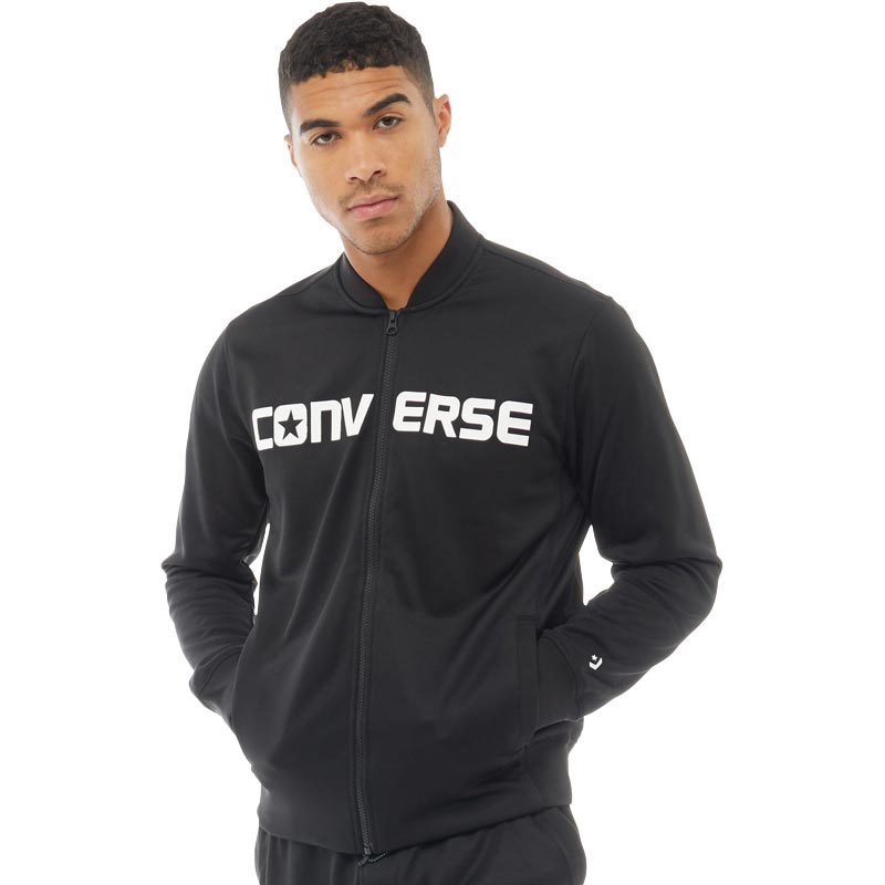 Converse Herren Hybrid Bomber Training Top Schwarz Converse Herren Hybrid Bomber Training Top Schwarz