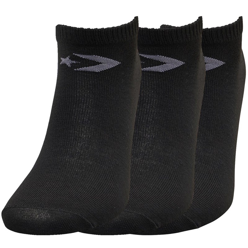 Buy Converse Three Pack No Show Socks Black