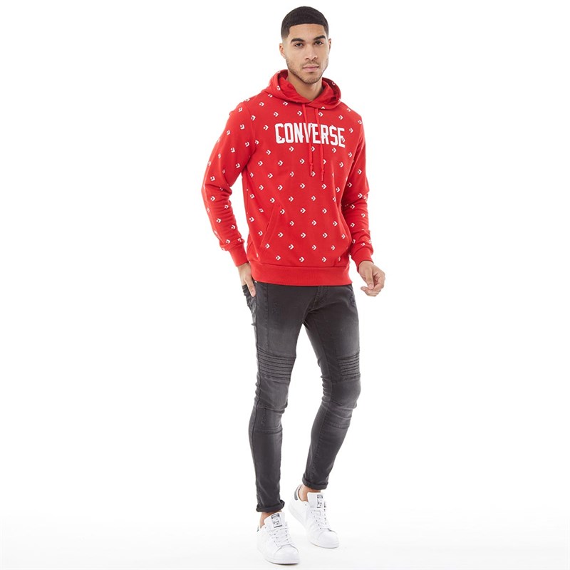 red converse hoodie