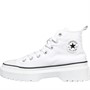 Converse Junior Girls Chuck Taylor All Star Lugged Lift Platform Canvas Trainers White/White/Black