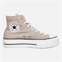 Converse Womens Chuck Taylor All Star Lift Platform Trainers Wonder Stone/White/Black