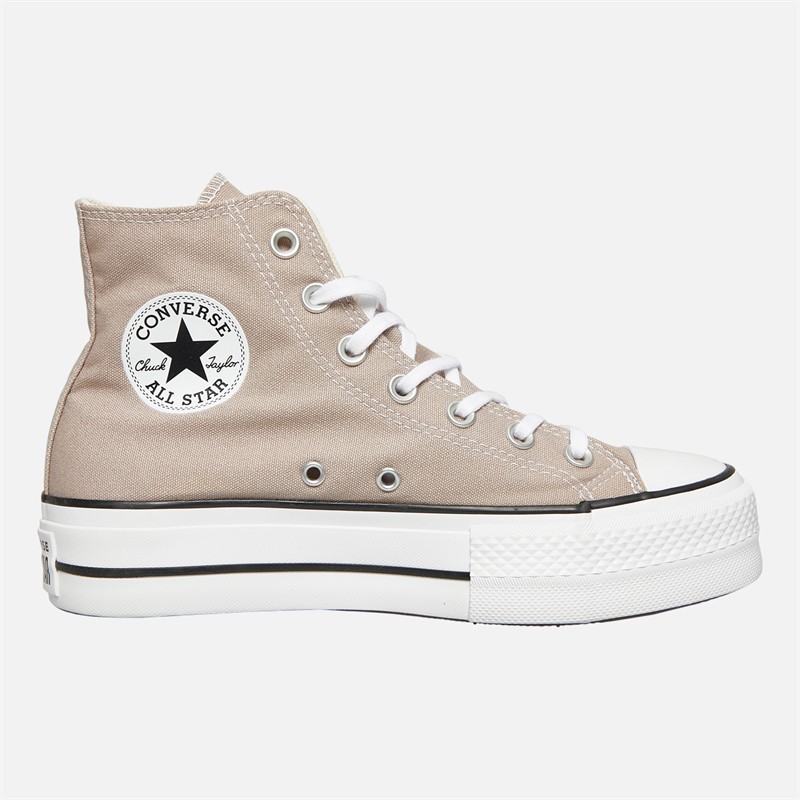 Converse Womens Chuck Taylor All Star Lift Platform Trainers Wonder Stone/White/Black
