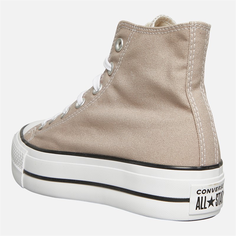 Converse Womens Chuck Taylor All Star Lift Platform Trainers Wonder Stone/White/Black