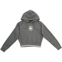 Converse Womens Metallic Patch Boxy Hoodie Cyber Grey