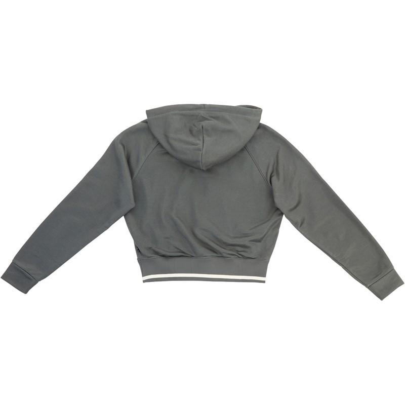 Converse Womens Metallic Patch Boxy Hoodie Cyber Grey