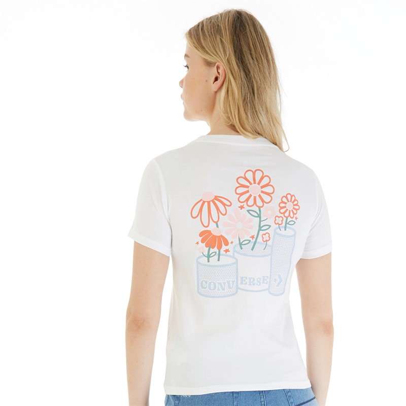 Converse Womens Spring Blooms T-Shirt White