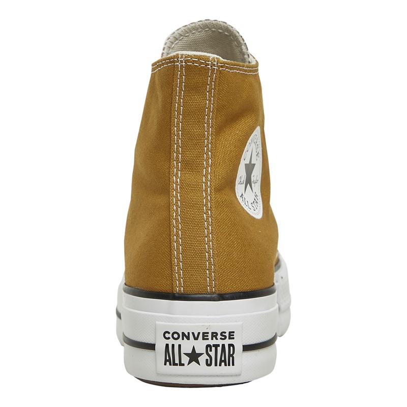 Converse Womens Chuck Taylor All Star Lift Platform Trainers Trek Tan/White/Black