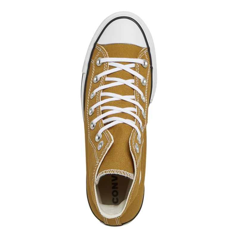 Converse Womens Chuck Taylor All Star Lift Platform Trainers Trek Tan/White/Black