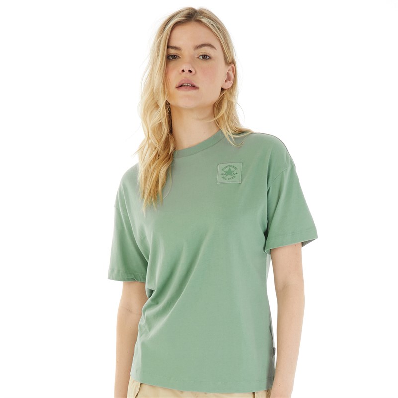 Converse Womens Chuck Taylor Embro Relaxed Tee Herby