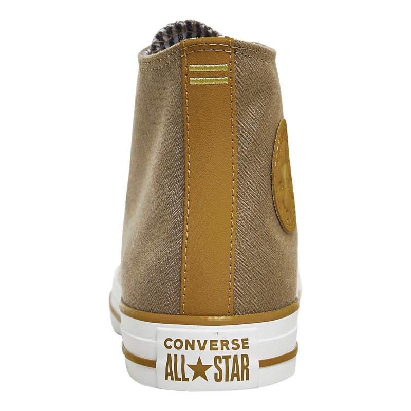 Converse Womens Chuck Taylor All Star Herringbone Stripe Trainers Mud Mask/Trek Tan/White