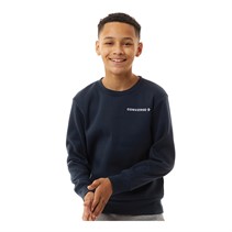 Converse Junior Boys Wordmark Crew Sweatshirt Converse Navy