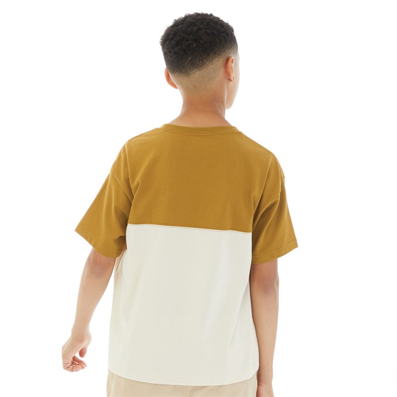 Converse Junior Boys Relaxed Colorblock T-Shirt Converse Natural Ivory