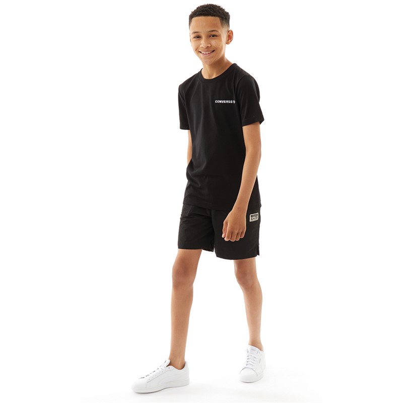 Converse Junior Boys Relaxed Nylon Short Black