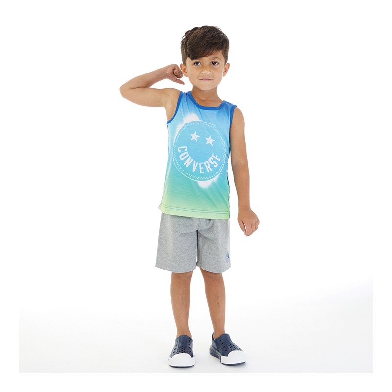 Converse Boys Ombre Tank And Shorts Set Dark Grey Heather