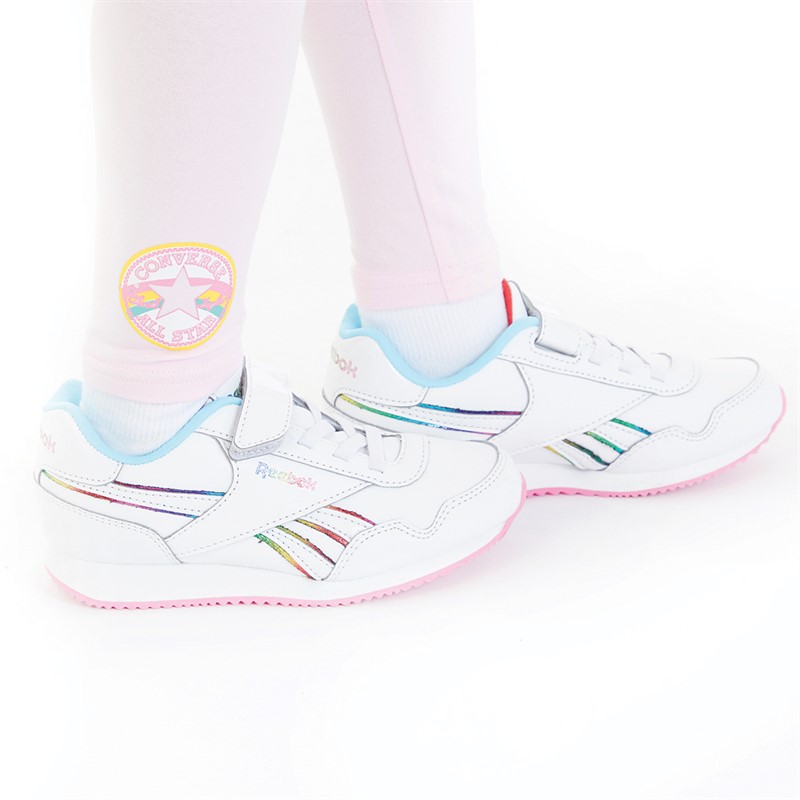 Converse Girls Rainbow Printed Hoodie And Leggings Set Pink Foam