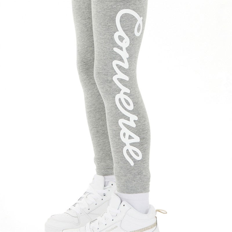 Converse Girls Signature Chuck Patch Leggings Dark Grey Heather