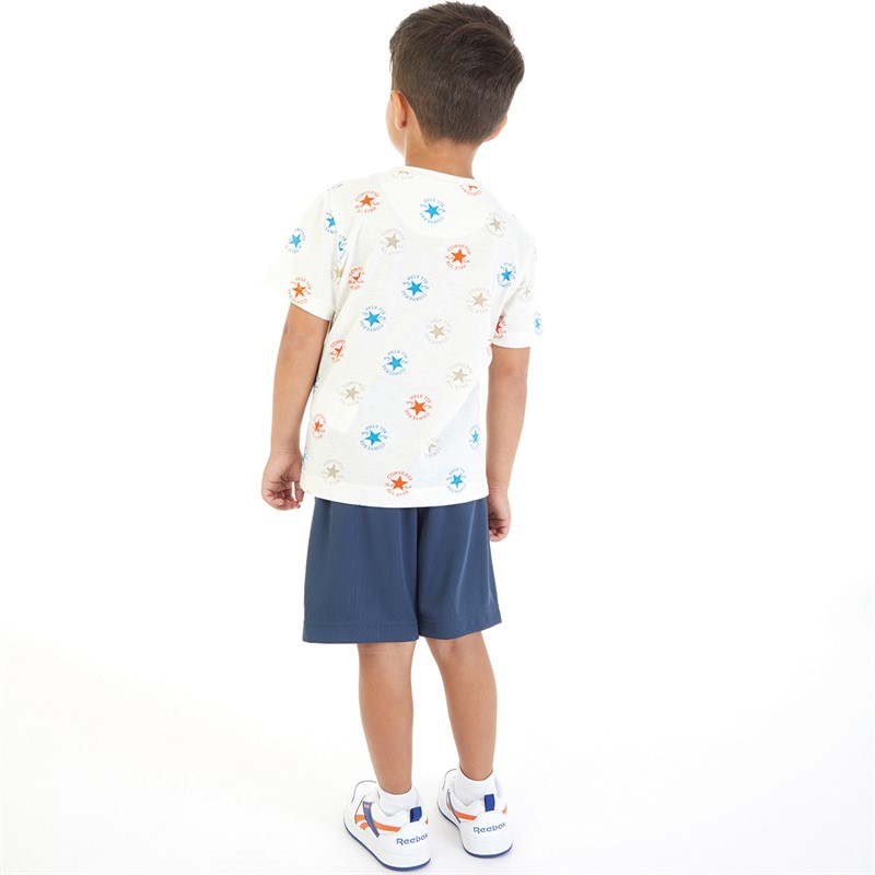 Converse Boys Logo T-Shirt And Shorts Set Converse Navy