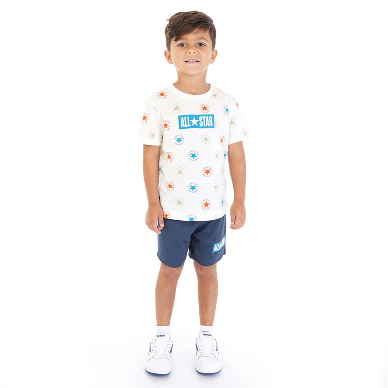 Converse Boys Logo T-Shirt And Shorts Set Converse Navy