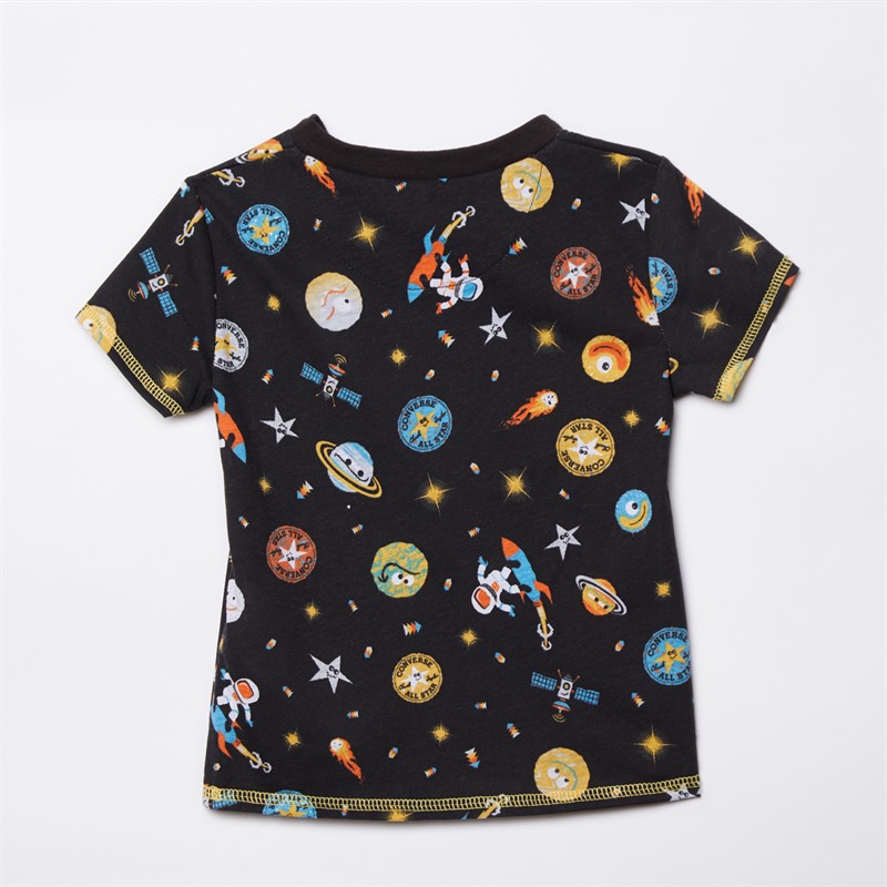 Converse Infant Boys Space Cruisers AOP T-Shirt And Joggers Set Dark Grey Heather