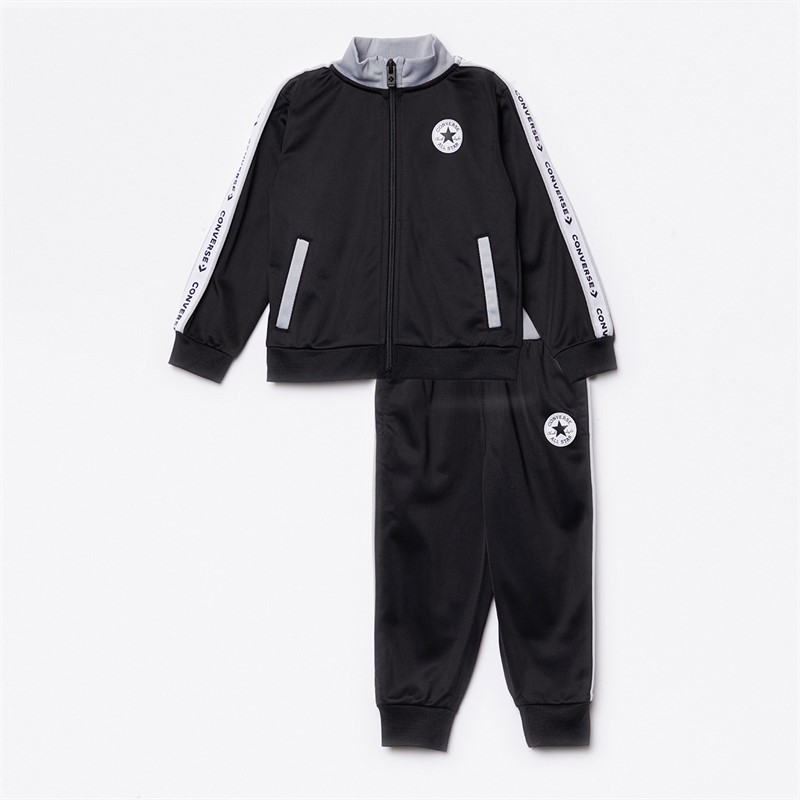 Converse Infant Boys Converse Chuck Tricot Tracksuit Black/Wolf Grey