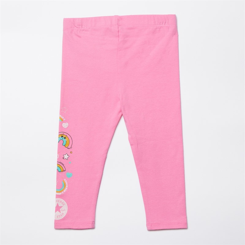 Converse Infant Girls Graphic T-Shirt And Leggings Set Oops Pink