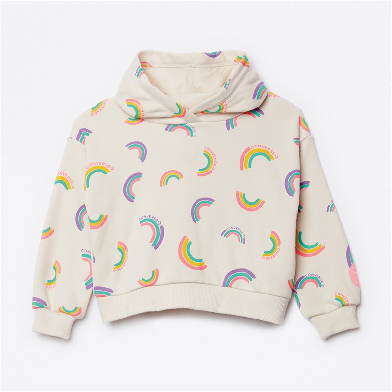 Converse Infant Girls Rainbow Hoodie And Leggings Set Pink Foam