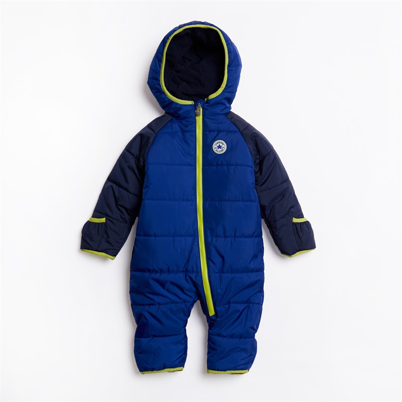 Converse Baby Boys Color Block Padded Snowsuit Converse Blue