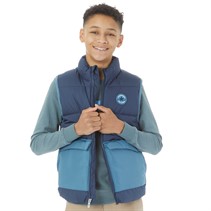 Converse Junior Boys Big Pocket Padded Gilet Converse Navy