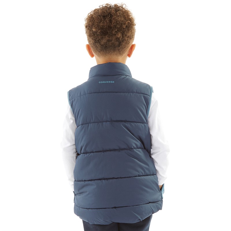 Converse Boys Big Pocket Padded Gilet Converse Navy