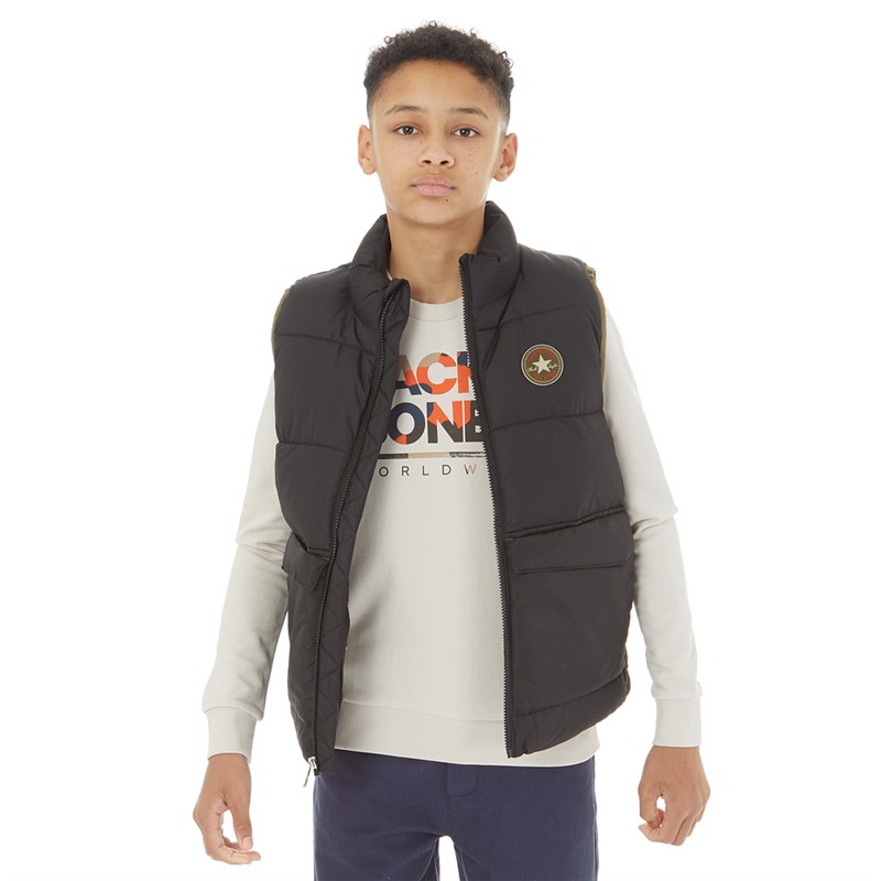 Converse Junior Boys Big Pocket Padded Gilet Black