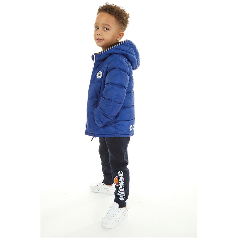 Converse Boys Solid Midweight Padded Hooded Jacket Converse Blue