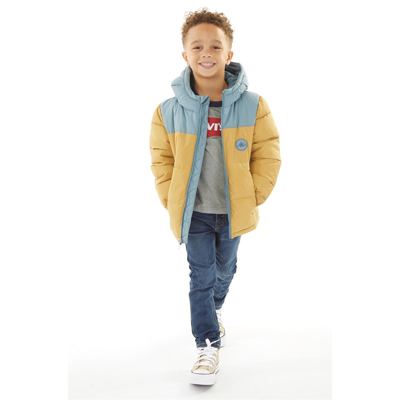 Converse Boys Color Block Padded Hooded Jacket Dunescape