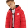 Converse Boys Solid Midweight Padded Hooded Jacket University Red