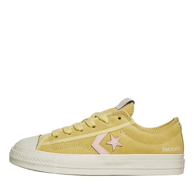 Converse Star Player 76 Suede Trainers Like Butter/Egret/Donut Glaze