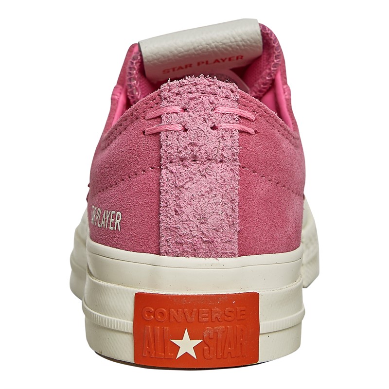 Converse Star Player 76 Suede Trainers Pink/Fever Dream/Egret