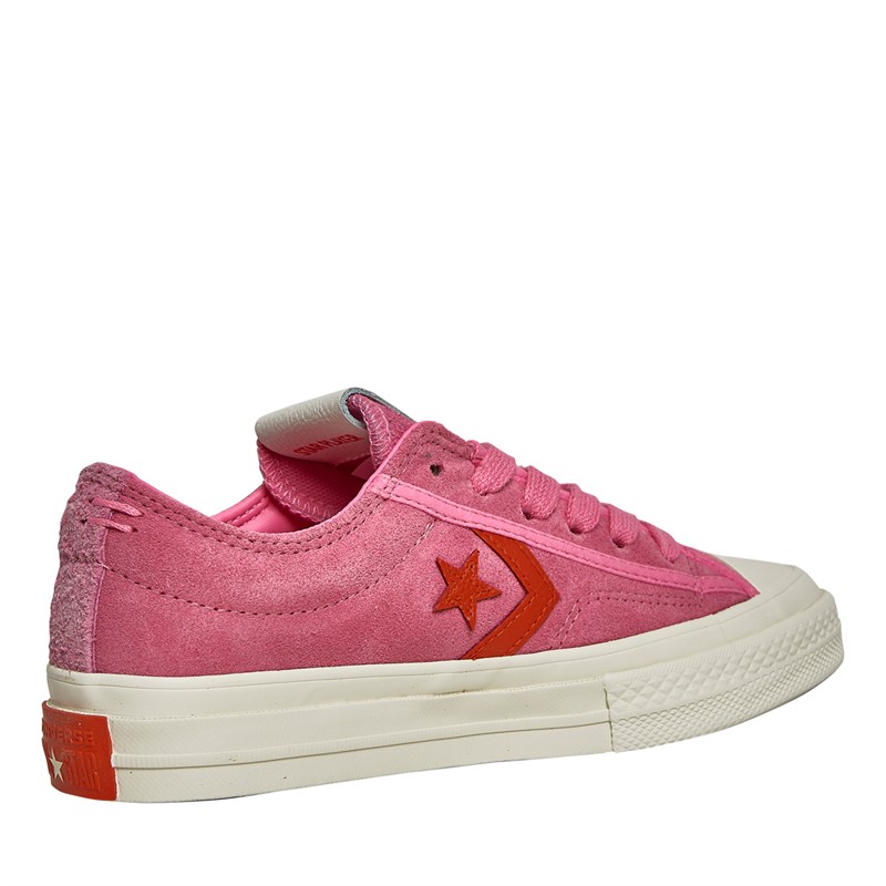 Converse Star Player 76 Suede Trainers Pink/Fever Dream/Egret