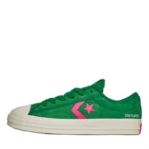 Converse Star Player 76 Suede Trainers Green/Chaos Fuchsia/Egret