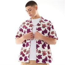 Converse Mens Floral Short Sleeve Collar Shirt Floral AOP