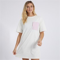 Converse Womens Pocket T-Shirt Dress Converse Egret