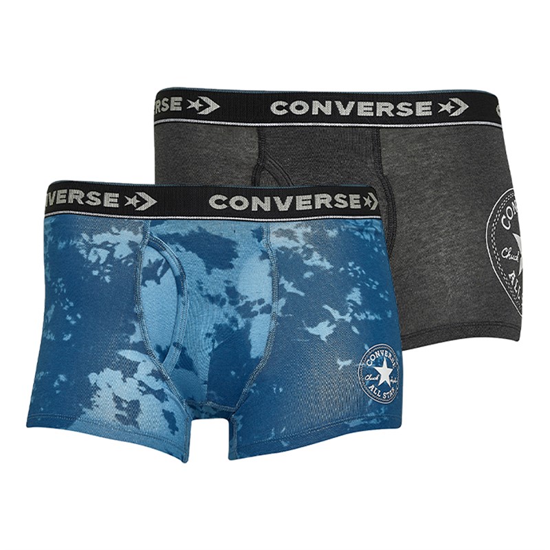 Converse Boys All Star Print Two Pack Boxers Dark Marina Blue